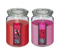 Well Home Set de 2 Velas Perfumadas (Frambuesa + Frutos rojos) de 510g en recipiente de cristal Ø10 x H.14,5cm