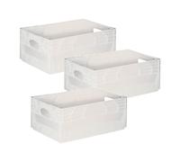 Well Home Set de 3 Cajas Industriales Transparentes 30x20x12cm en Polipropileno siendo compactas y resistentes
