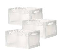 Well Home Set de 3 Cajas Industriales Transparentes 40x30x22cm en Polipropileno siendo compactas y resistentes