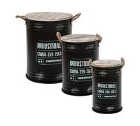 Well home - set de 3 cubos en metal "southbay"