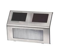 WELL HOME - Aplique de luz solar en acero inoxidable con 2 LEDs