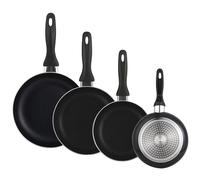Well Home Set de 4 Sartenes Ø16Ø20Ø24Ø28cm de Aluminio prensado en Negro