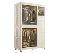 Well Home Set de Cajas de almacenaje apilables con puerta frontal, Organizador modular plegable con ruedas, Modularidad eficiente, Multiespacios, Armario plegable