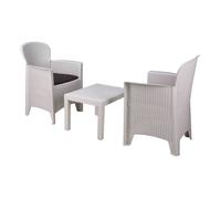 Well home - set de jardín 'akita' de mesa + 2 sillas