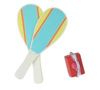 Well Home Set de Raquetas de Playa Compuesto por Tres Piezas Ideales para Disfrutar al Aire Libre