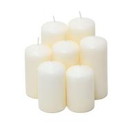 Well Home Set de Velas Blancas sin Esencia: 7 Tamaños Surtidos en Caja Retractilada