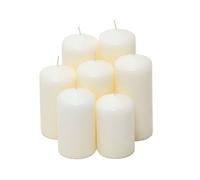 Well home set de velas blancas sin esencia: 7 tamaños surtidos en caja retractilada