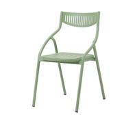 Well Home Silla 'Alba' Verde de Aluminio - Moderna, Ligera y Duradera - Diseño Minimalista - 60x55x95cm