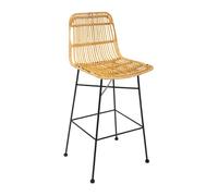 Well home - silla de bar 'kubu', metal y ratán