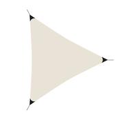 Well home sombrilla triángulo de sombra en poliéster 36x36x36cm, crema upf 50+ con ganchos de metal y bolsa de transporte 26 cm