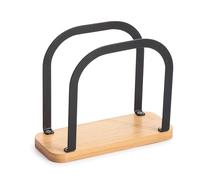 Well Home Soporte para servilletas de metal y Bambú en color negro