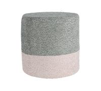 Well home taburete 'boucle' ø35cm beige con azul