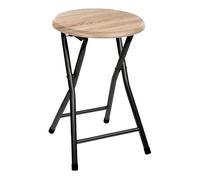 Well home - taburete plegable en panel de madera mdf ø30x46,5cm