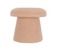 Well Home Taburete seta 'Teddy' beige Ø43x38cm