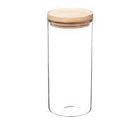 Well home - tarro de vidrio y madera, cierre hermético 1.3l 10 cm