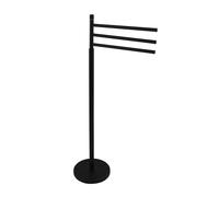 Well Home Toallero de pie de 3 Barras orientables, 92x35 cm, Color Negro