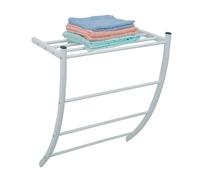 Well Home Toallero en Acero Cromado y 3 baldas con repisa 49x23x38cm Blanco