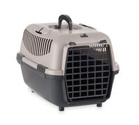 WELL HOME - Transportín de Mascotas Portátil Antracita, ideal para perros y gatos 48x31,5x31cm