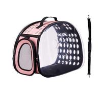 WELL HOME - Transportín grande plegable para mascotas 43x4x33cm color Rosa