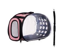 WELL HOME - Transportín pequeño plegable para mascotas 37x7,5x22 color Rosa