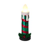Well home vela plegable de 60cm con luces de llama, color verde y con música 60 cm
