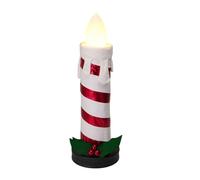 Well Home Vela Plegable de 90cm con Luces de Llama, Color Blanco y con Música