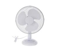 Well home ventilador de mesa blanco de 34x21x50cm con cabezal ajustable y oscilante horizontalmente - 3 velocidades