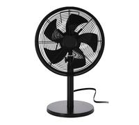 Well Home Ventilador de pie, Ø35cm, 35W, 3 velocidades, oscilación horizontal, 220-240V 50Hz, negro mate