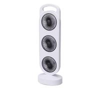 Well Home Ventilador USB, 3W, 3 velocidades, batería 1200mAh, blanco