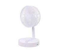 Well Home Ventilador USB plegable, Ø16,5cm, 3 velocidades, batería 1200mAh, blanco