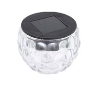 Well home vidrio de luz solar con panel solar y batería aaa incluida 7 cm