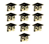 Well Made 2026 Graduación Doctor Cap Pin hecho a mano aleación accesorio de joyería para ceremonias de 25 mm, diseño ligero, Pin formal, One Size, Como se describe
