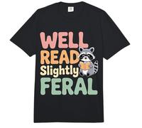 Well Read Slightly Feral Bookworm Personality - Comfort Colors Adult Heavyweight T-Shirt