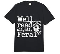 Well Read Slightly Feral Bookworm Personality - Comfort Colors Adult Heavyweight T-Shirt