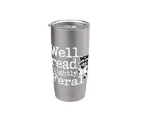 Well Read Slightly Feral Bookworm Personality - Vaso térmico de acero inoxidable de doble pared