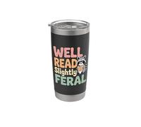 Well Read Slightly Feral Bookworm Personality - Vaso térmico de acero inoxidable de doble pared