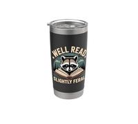 Well Read Slightly Feral Bookworm Personality |- Vaso térmico de acero inoxidable de doble pared