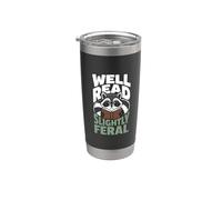 Well Read Slightly Feral Bookworm Personality ||- Vaso térmico de acero inoxidable de doble pared