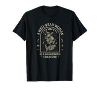 Well-Read Woman Dangerous Creature Celestial Book Aesthetic Camiseta