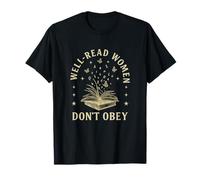 Well-Read Women Don’t Obey, Libro Abierto y Mariposas Camiseta