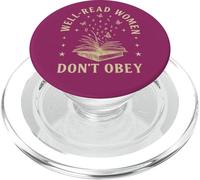 Well-Read Women Don’t Obey, Libro Abierto y Mariposas PopSockets PopGrip para MagSafe