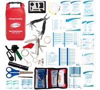WELL-STRONG Kit de primeros auxilios de supervivencia impermeable para barco, kit de emergencia para pesca, kayak, canotaje, natación, camping, rafting, playa, 123 piezas