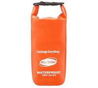 WELL-STRONG Kit de primeros auxilios impermeable con parte superior enrollable para barco con contenido impermeable para pesca, kayak, barco, natación, camping, rafting, playa, naranja
