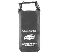 WELL-STRONG Kit de primeros auxilios impermeable con parte superior enrollable para barco, kit de emergencia con contenido impermeable para pesca, kayak, barco, natación, camping, rafting, playa, gris