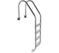 well2wellness® Escalera de acero inoxidable V2A con peldaños de plástico ABS - 4 peldaños