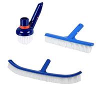 well2wellness® Juego de 3 cepillos para piscina con cepillo ancho, cepillo para lavabo estrecho y esquina