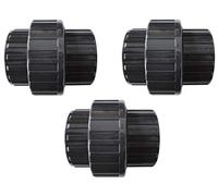 well2wellness® Unión roscada PVC-U con conector adhesivo x rosca interior, 50 mm x 1 pulgada, 3 unidades (200132).