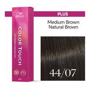 Wella 2 x Color Touch Plus 44/07 color marrón medio de Intensivo Natural de color marrón 60 ml