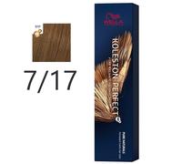 Wella - Crema Permanente Koleston PerfectMe+ 7/17 Rubio Medio Ceniza Arena 60 ml
