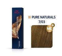 Wella Koleston Perfect ME+ Pure Naturals 7/03 Rubio Medio Oro Natural, 60 ml